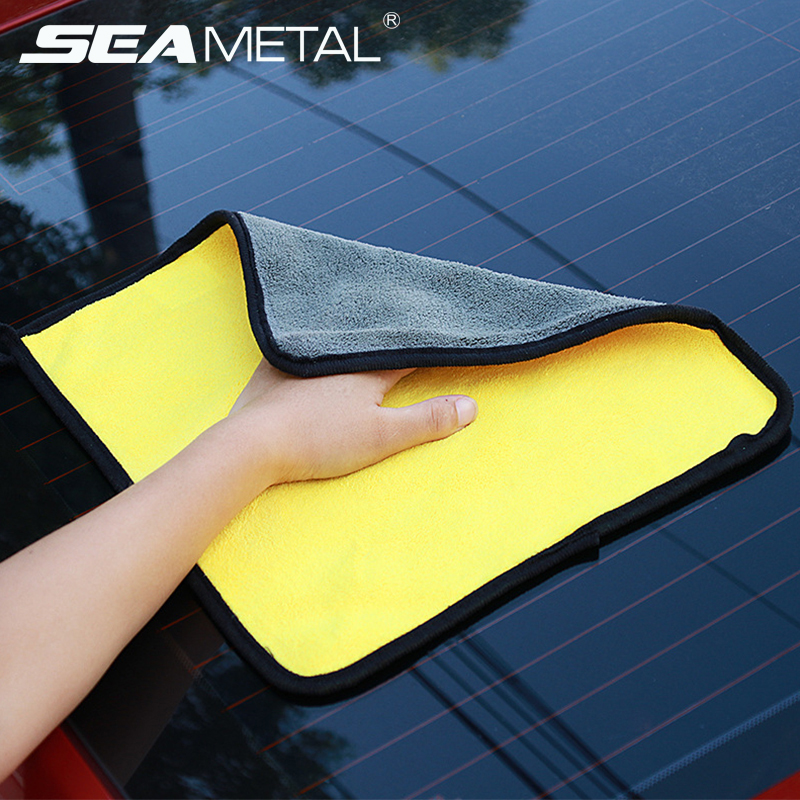 Auto Wassen Schone Handdoek Double Side Reiniging Handdoek Zachte Doek Detaillering Microfiber Pluche Wassen Drogen Handdoek voor Auto Accessoires