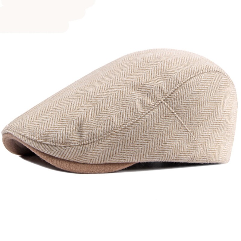 Gorro de otoño invierno HT3330 para hombre y mujer, boina Vintage a rayas, boina de pintor, sombrero plano, hiedra, Newsboy