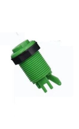 Botón de estilo americano con microinterruptores, orificio de montaje de 28mm, botones de nailon, 9 colores disponibles, accesorios de juego de Arcade, 10 Uds.: Verde