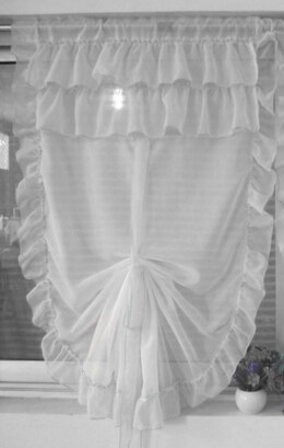 Rideau de ballon relevable, modèle fille coréenne, écrans de chambre à coucher de salon (une pièce): WHITE / 1x W100cm x H145cm