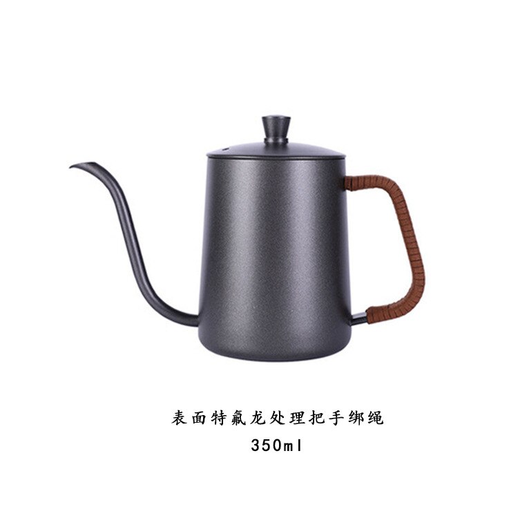 350ml 600ml Coffee Tea Pot Goose neck tea pot Hand coffee maker Drip Kettle Non-stick Coating Food Grade Stainless Steel: 350ml Teflon B