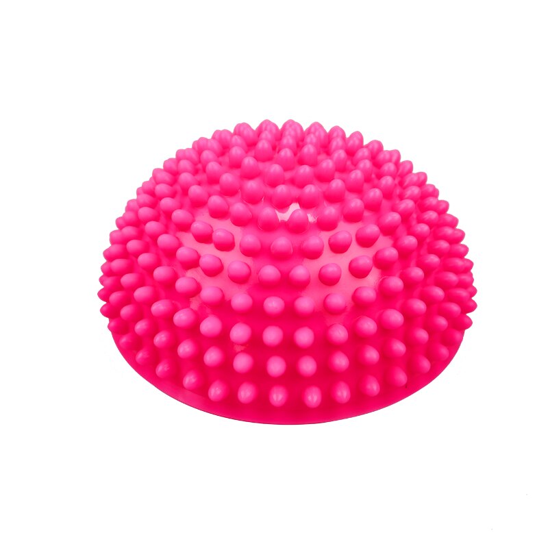 16Cm Yoga Bal Pvc Opblaasbare Massage Punt Half Fit Bal Balance Trainer Stabilizer Gym Pilates Fitness Balanceren Bal: Roze