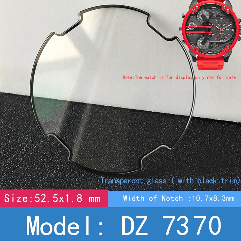 Watch crystal For Diesel DZ 7264 7258 7259 7270 7331 7370 Mineral glass Replacement repair parts: DZ 7370