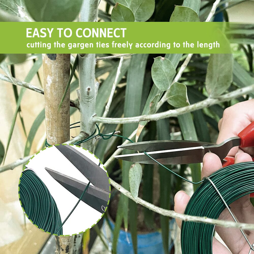 Giardino domestico filo di ferro supporto per piante verdi diametro rivestito in PVC 1.25mm 1.6mm 2mm 2.5mm 3mm confezione da 1kg forniture per bonsai linea sottile