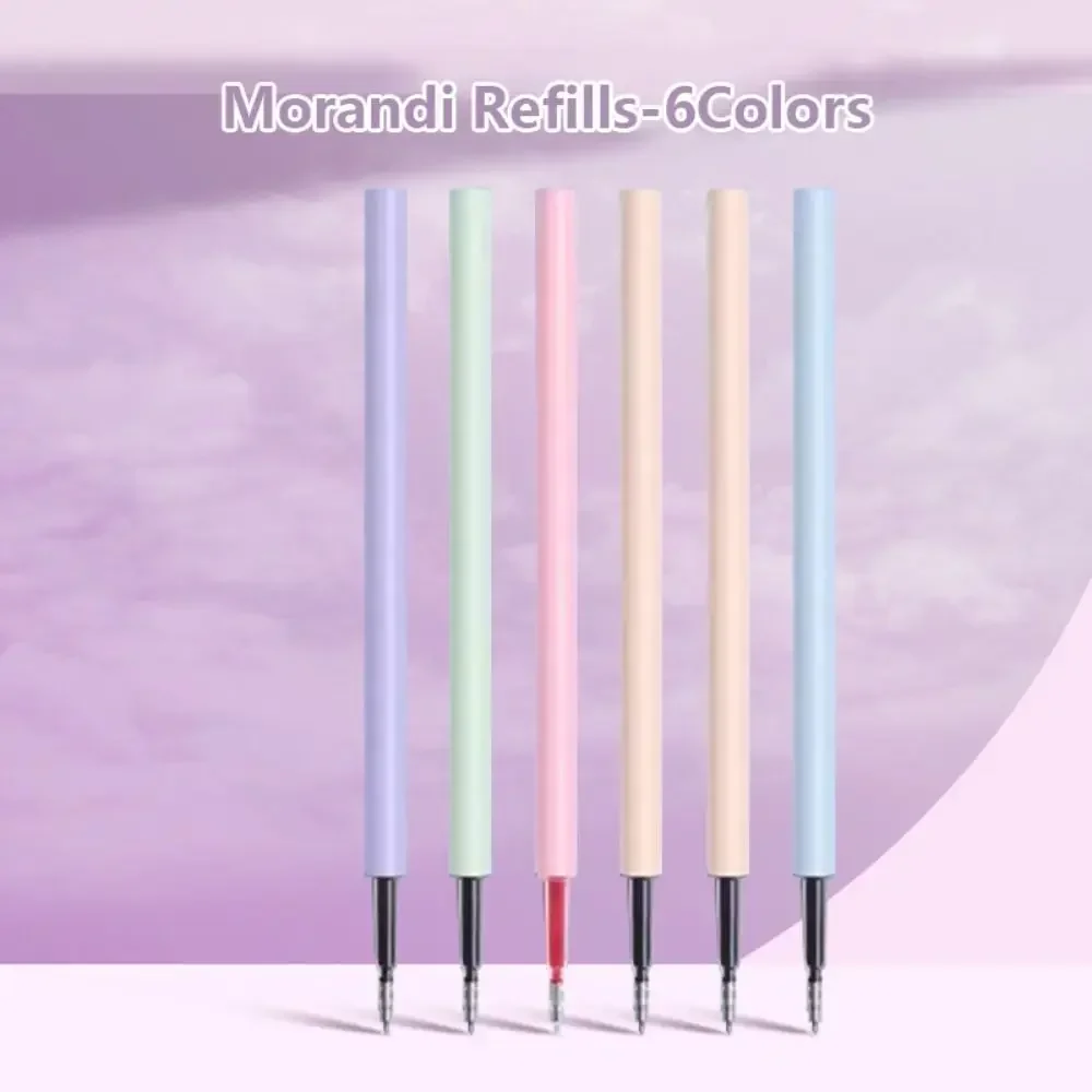 6Colors/Set Color Gel Pen 0.5mm ST Tip Ballpoint Pen Writing Tool Color Ink Signing Pen Students Stationery School Supplies: Light Grey