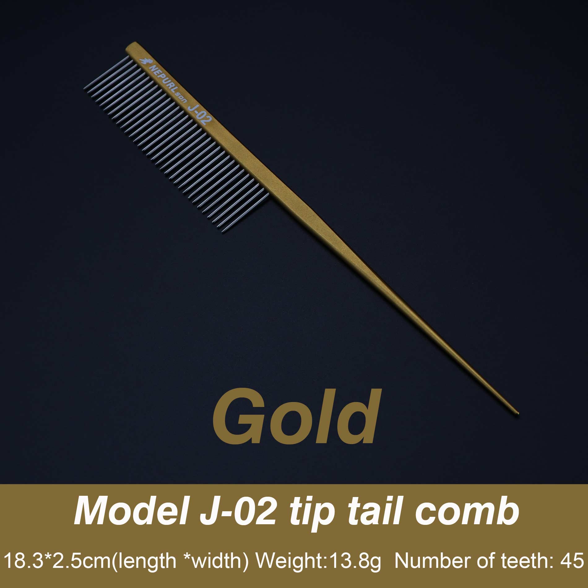 Metalen Kam Voor Huisdieren, Kam Voor Honden En Katten, Rvs, Haarborstel Voor Pet Grooming: tail comb Gold