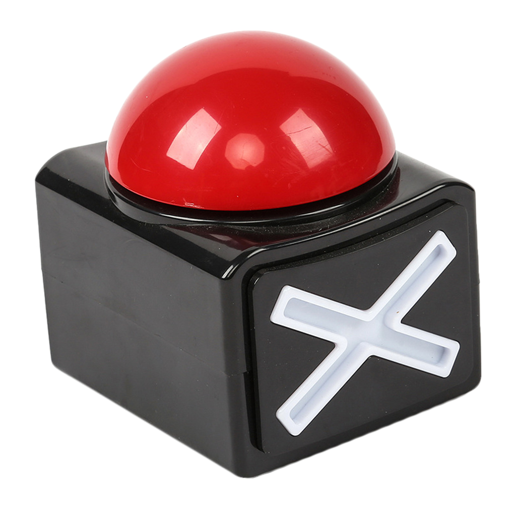 Alarm Button w/ Sound Light Battery Powered Talent Buzzer for Game Show
