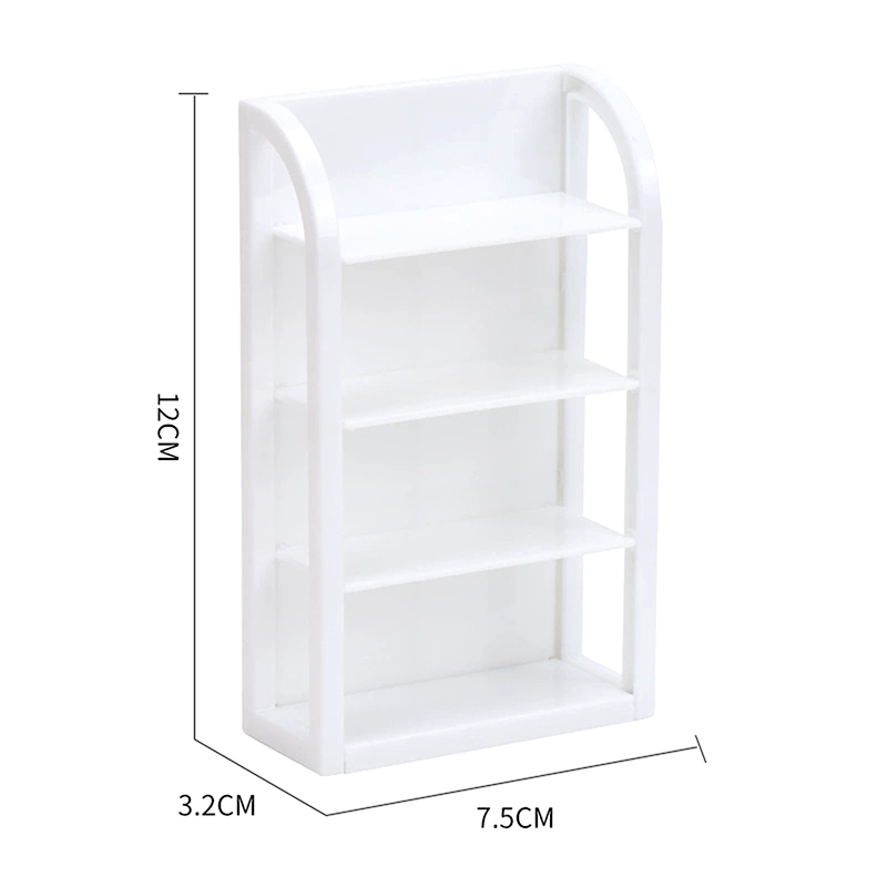 Estante de almacenamiento en miniatura para casa de muñecas 1:12, estante para cena de pan, estante vacío, muebles, modelo de decoración para el hogar, accesorios para casa de muñecas de juguete: Caqui oscuro
