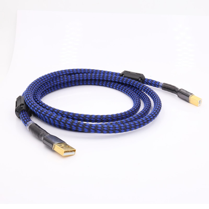 2/3/5ft Gold plated Audiophile USB DAC Cable A to B OCC Audio Hifi Cable