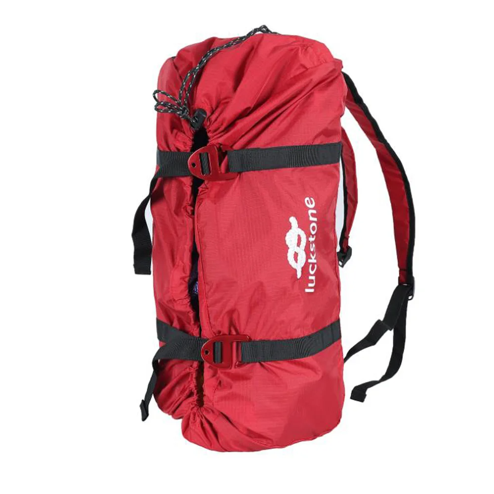 Dobrável portátil escalada corda saco cabo carry bag tapete de chão acampamento caminhadas mochila: Vermelho