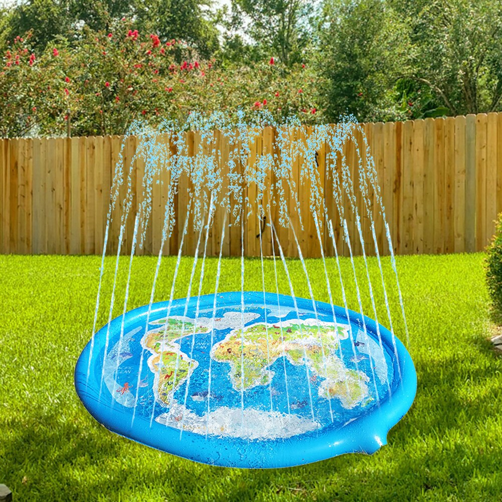 180/170cm Sommer Karte Aufblasbare Wasser sprühen matt freundlicher Ich bin Freien Rasen Spielen Sprinkler Pad Spiele Strand Rasen Sprinkler Pads