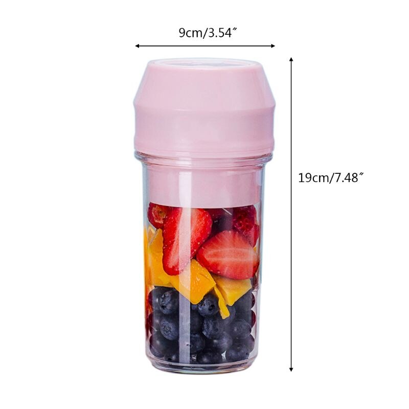 Mini blender bærbar personlig smoothie juicer mat frukt mikser 4 blader for hjemmekontor reiser