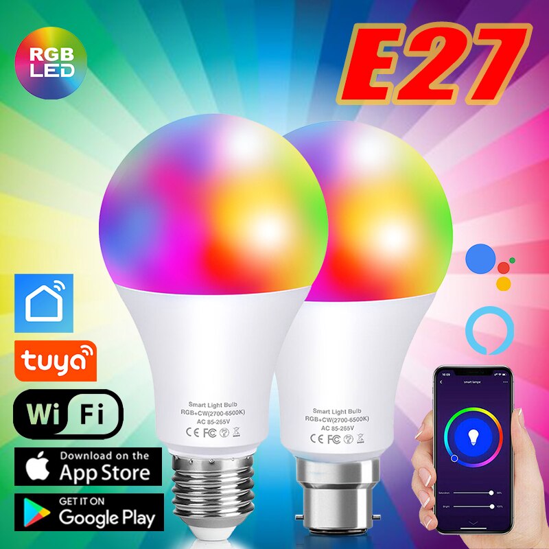 Led Spots Thuis Lamp Wifi Smart Leven App Controle Of Ir Afstandsbediening Rgb Kleurrijke E27 B22 Lamp Verlichting Voor party