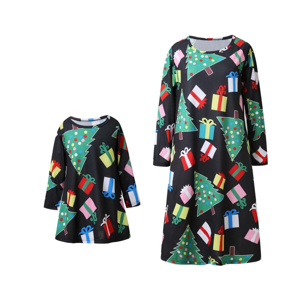 Moeder en dochter kerst printen ouder-kind kleding herfst kerstjurk ouder-kind herfst thuis: Mijn m
