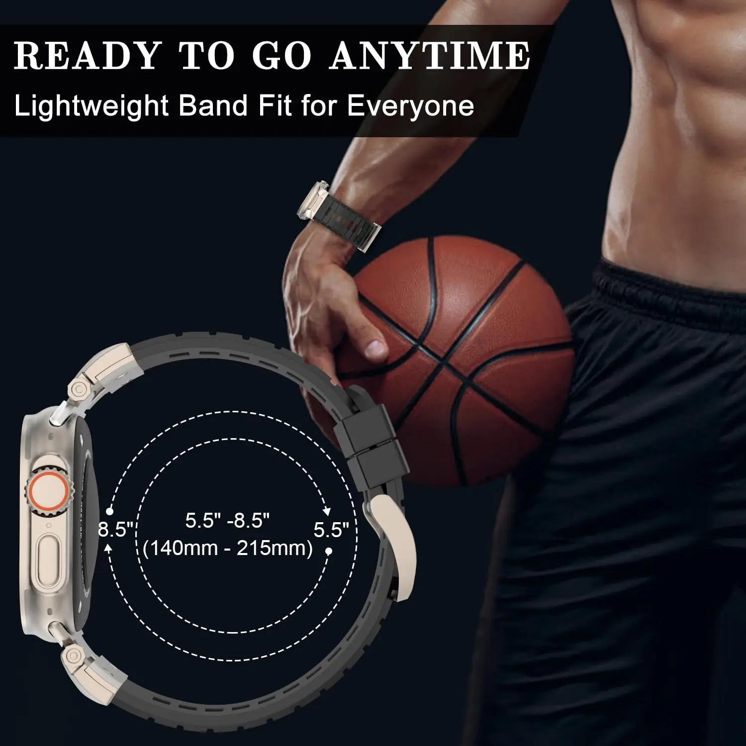 Pulseira de borracha para Apple Watch, Pulseira TPU de luxo, Ultra 2, 49mm, Série 9, 8, 7, SE, 6, 5, 4, cinta para iWatch Ultra 49, 45 milímetros, 42, 44 milímetros