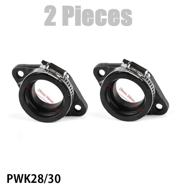 Motorcykel förgasare gränssnitt gummiadapter inloppsrör för pwk 28mm 30mm 32mm 34mm förgasare utv atv ute uazmoto: 2 st 28-30mm