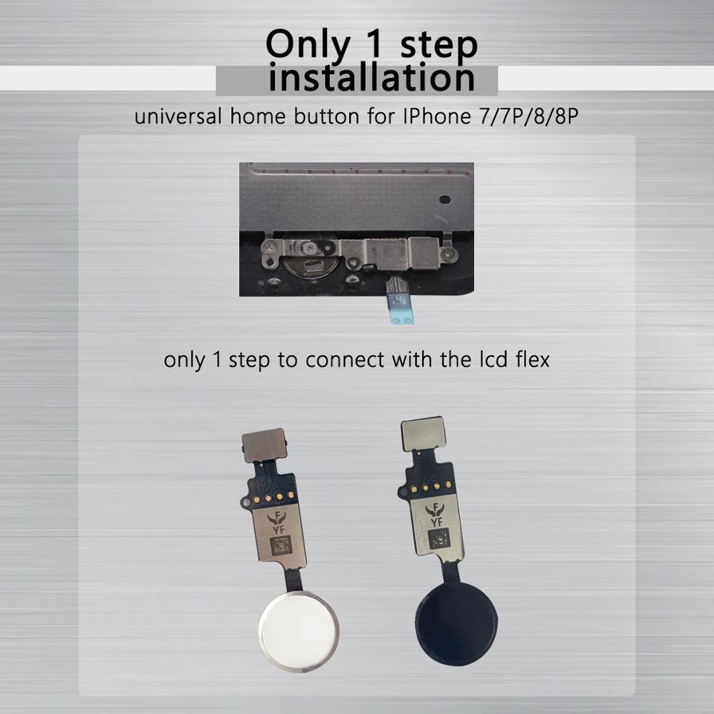 Botón de inicio Universal de 3. ª generación para iPhone 7, 7 plus, 8, 8 plus, cable flexible, botón de restauración, funciones de retorno de repuesto