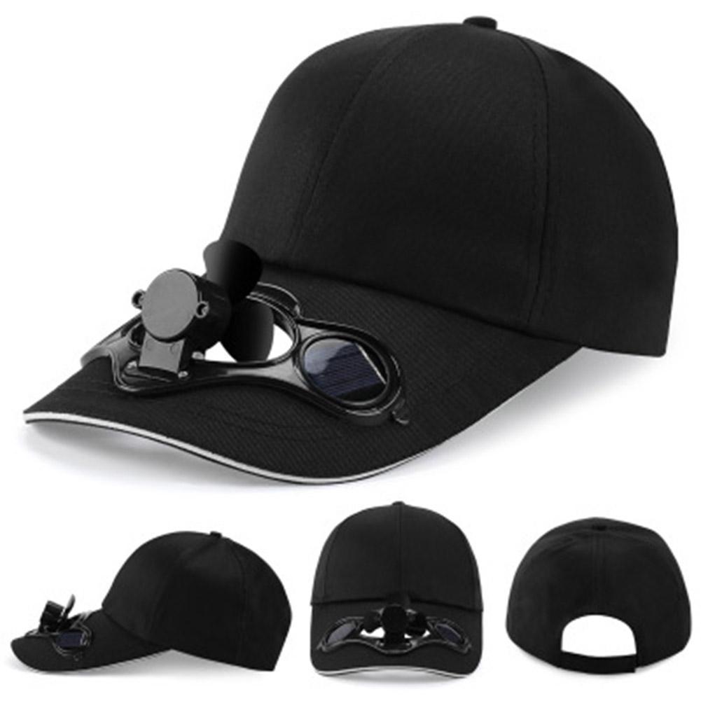 Gorra de béisbol con ventilador de Panel Solar para verano, gorro de béisbol con visera, N4T2