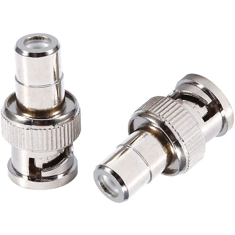 10 sztuk BNC męski na AV RCA żeńskie adapter do złącza dla System CCTV
