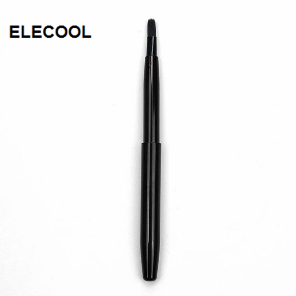 Elecool nylon hår udtrækkelig læbe børste læbe makeup børste elastisk stretch læbestift børstehjælp kosmetisk værktøj med dæksel
