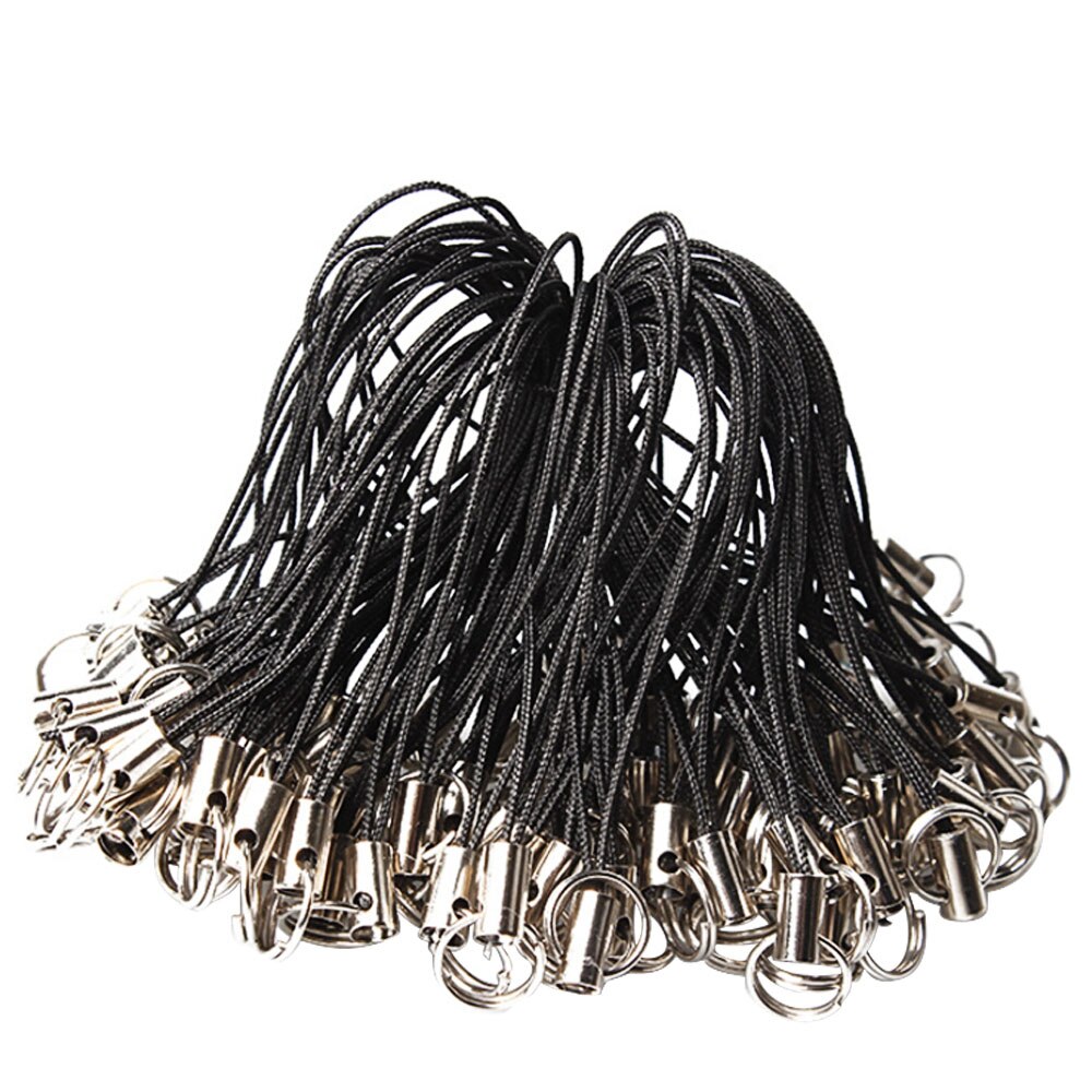 Besegad 100 pièces bijoux à bricoler soi-même téléphone portable lanière cordon sangle avec anneau breloques cristal Badge pendentif décoration accessoires