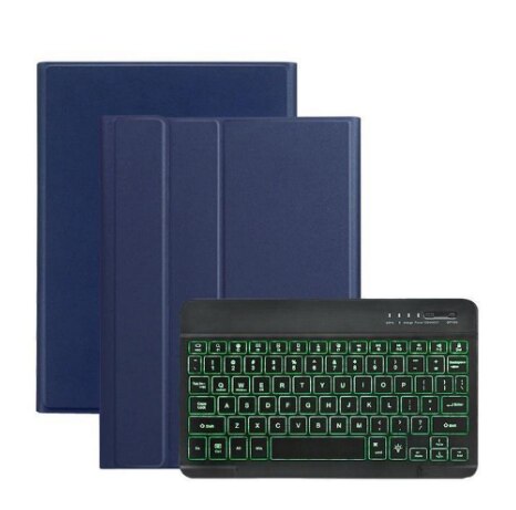 Backlit Draadloos Toetsenbord Case Voor Lenovo Tab M10 Fhd Plus 10.3 Tb-X606F TB-X606X Tablet Stand Cover Folio Case met Toetsenbord: Black