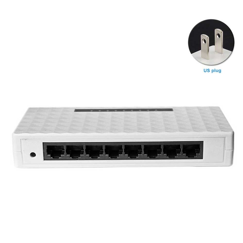 Gigabit Robusto di Rete Del desktop A Casa Pieno duplex centro divisore RJ45 Ethernet Interruttore auto Adattativi 8 Porte 1000 Mbps interruttore non Gestito LAN: bianca US