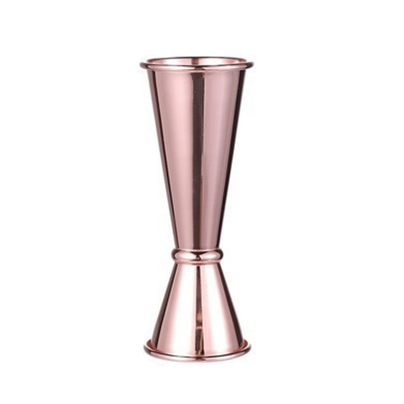 Cocktail Scale Cup Ounce Cup Bar Accessories Stainless Steel Kitchen Double Head Measuring Cup Bartending Measure Jigger for Bar: Rose gold 30 45ml