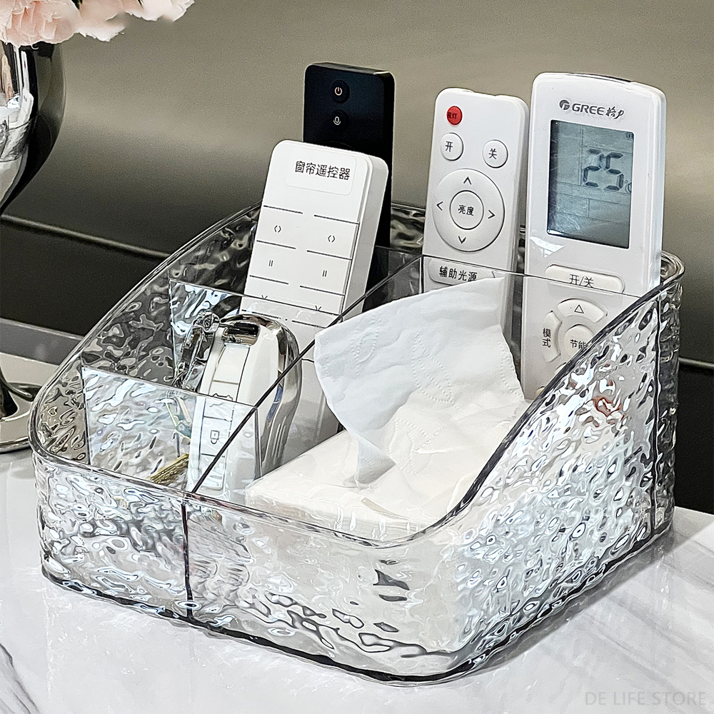 Remote Control Holder Transparent Storage Box For Remote Control Bedroom TV Remote Organizer Living Room Table Organizer Boxes