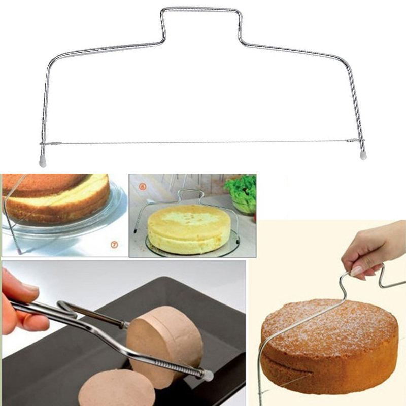 Verstelbare Rvs Wire Cake Slicer Pizza Deeg Cutter Keuken Bakken Tool FBE2