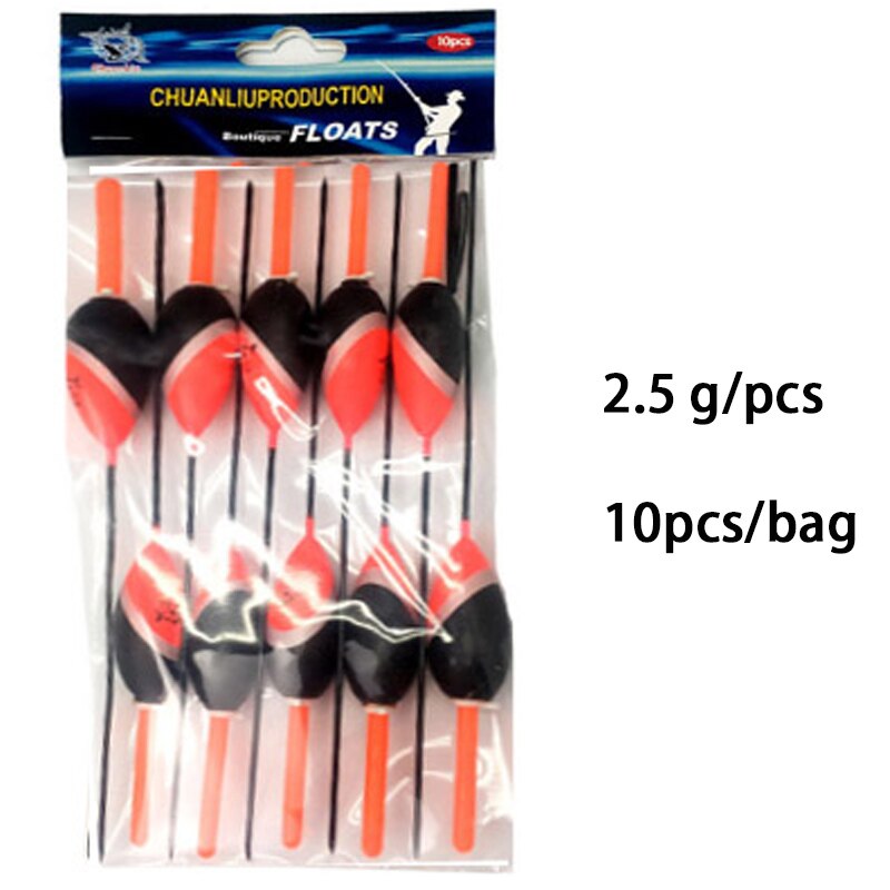 Topline Visgerei 10 Stks/partij Visdobbers Alle Waggler Boei Bobbers Vis Barguzinsky Fir Praalwagens Tackle Karper Pesca Boya Acesorios: 2.5G FAT RED