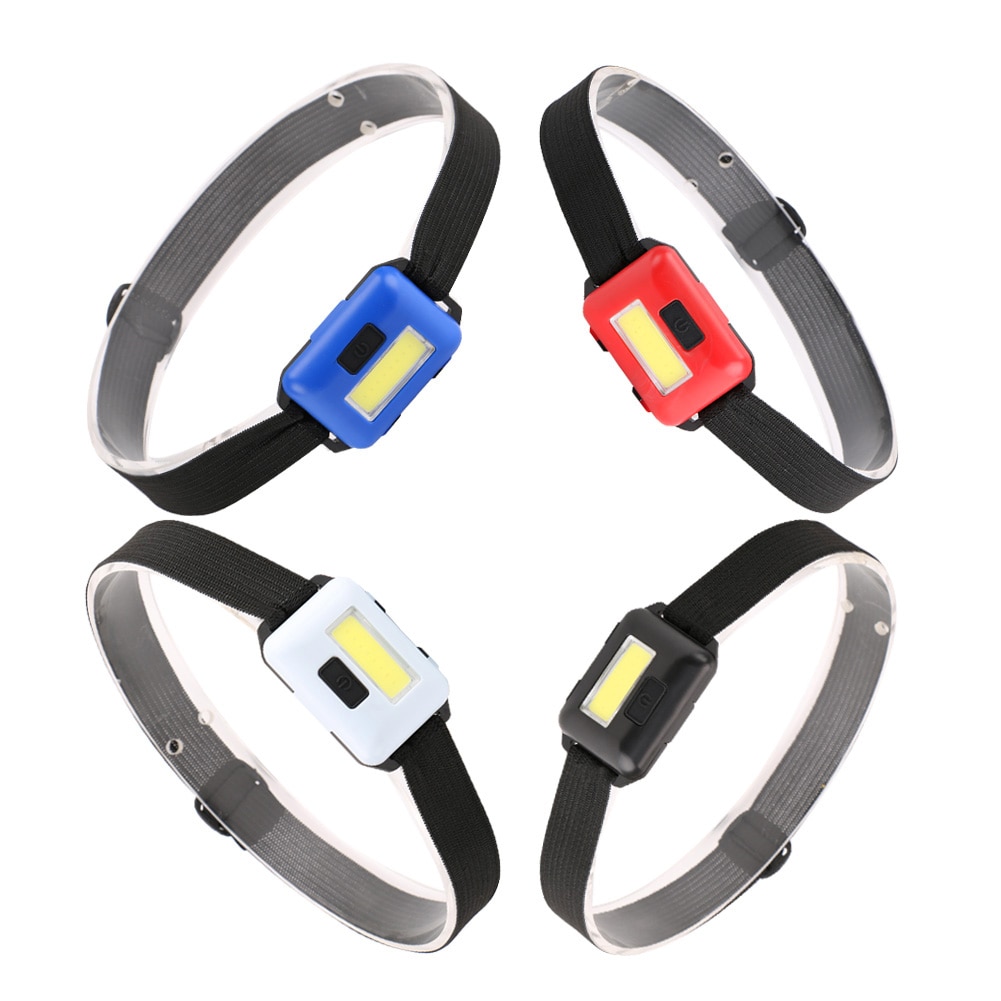 Sani Mini COB LED Koplamp 3 Modes Head Licht Waterdicht Zaklamp Lantaarn Door 3 xAAA voor Outdoor Camping Vissen 4 kleuren