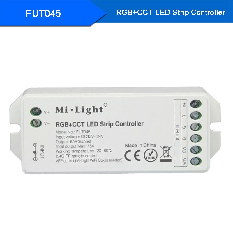 Miboxer 2.4g trådløs rgb/rgbw/rgb+cct led strip controller wifi smart panel fjernbetjening sluk lys timing dimmer  dc12v-24v: Fut 045