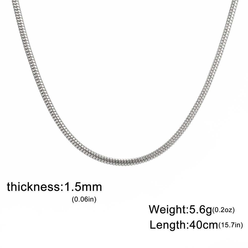 My Shape Collar de cadena de serpiente redonda para hombres y mujeres, Gargantilla de cadena de eslabones de acero inoxidable, 0,9mm, 1,2mm, 2mm, de joyería de: 70 cm / Rojo óxido