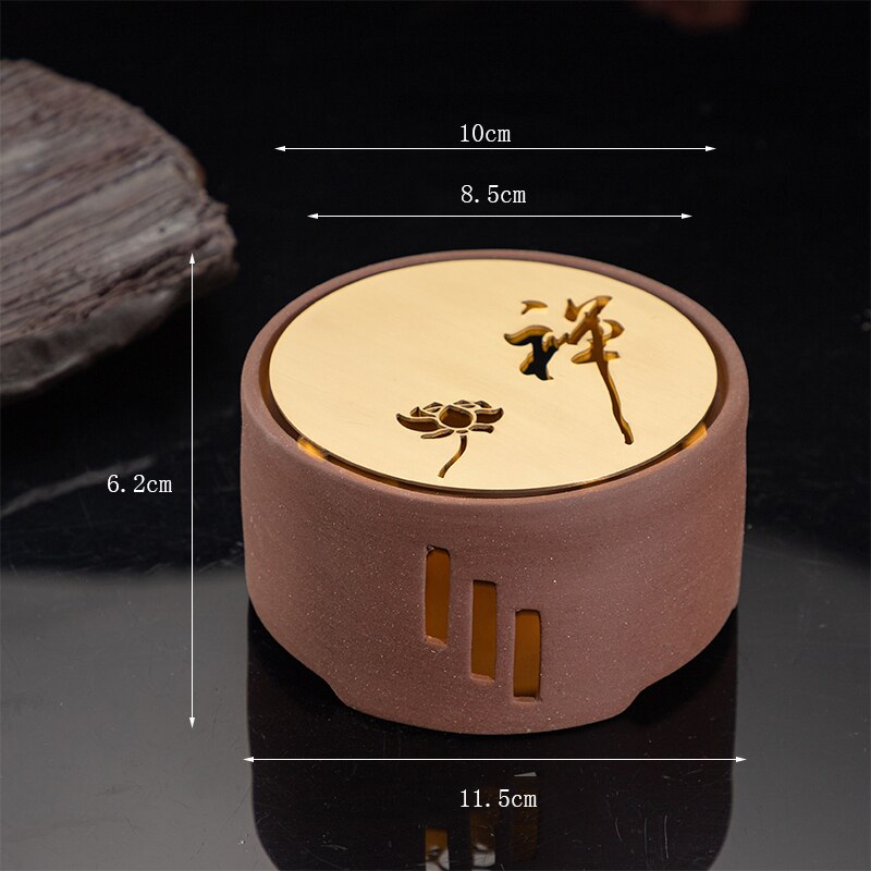Estufa de té japonesa de cerámica, estufas de té cálidas de Kung Fu chino, Accesorios para Juego de té, soporte calentador de tetera, decoración de Base Vintage: A Style