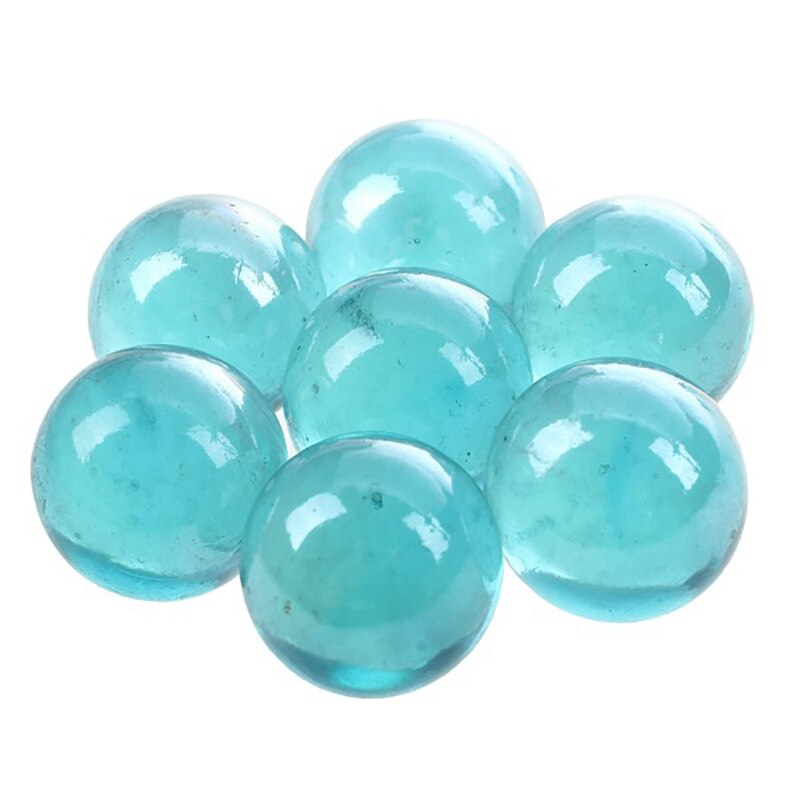20 Uds. De canicas de vidrio de 16mm, bolas de cristal Knicker, decoración, juguete de pepitas de Color, azul y transparente