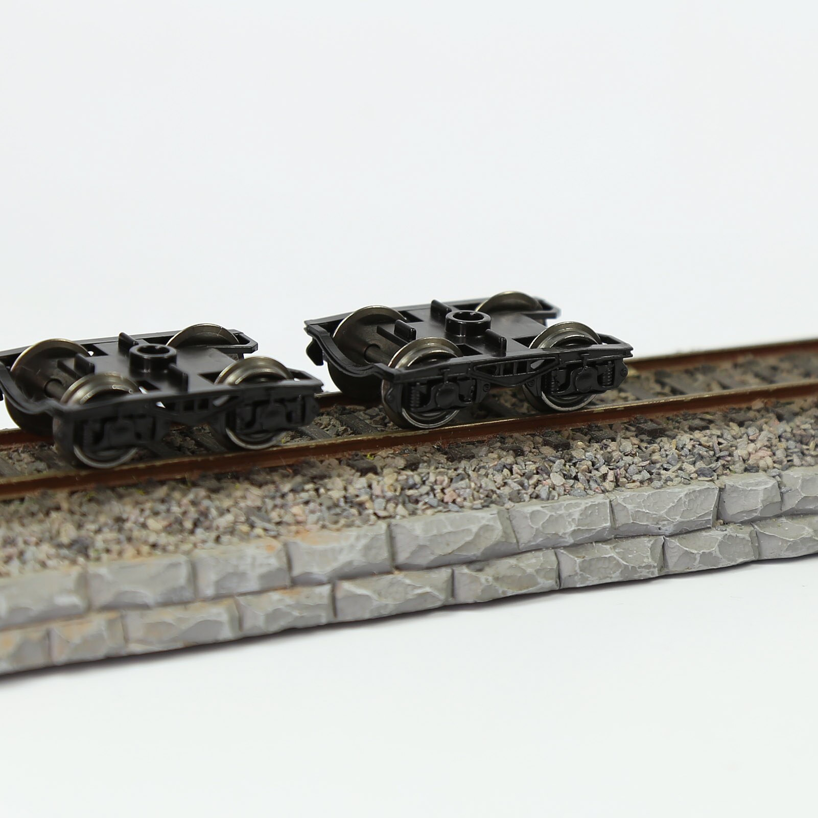 2pcs Model Train HO scale 1:87 High Rim Psyllium Bogies 36&quot; Metal DC Wheels EU Style HP0687