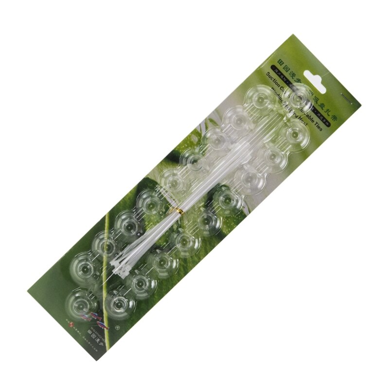 4/8/20 paquetes de ventosas para acuario con bridas de 2,8 cm de diámetro Ventosa de plástico suave transparente para fijación de manguera de pecera