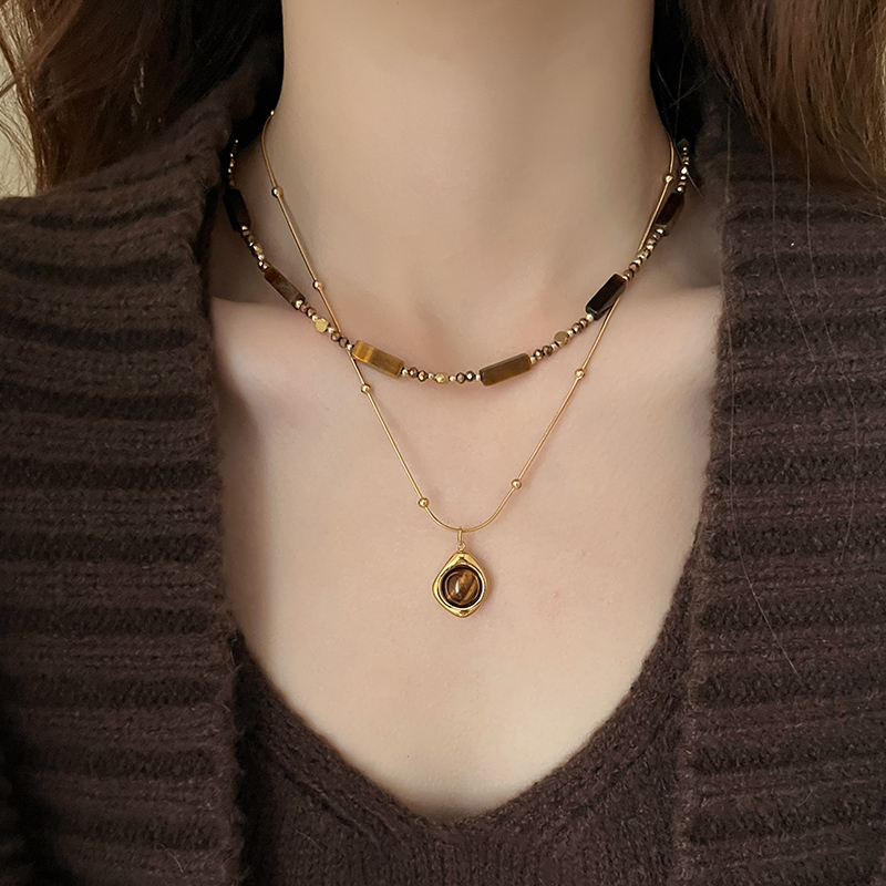 Collar Colgante De Piedra Calandesa De Escocia – Inspirado En Outlander, Con Nudo Celta Y Sin Plomo