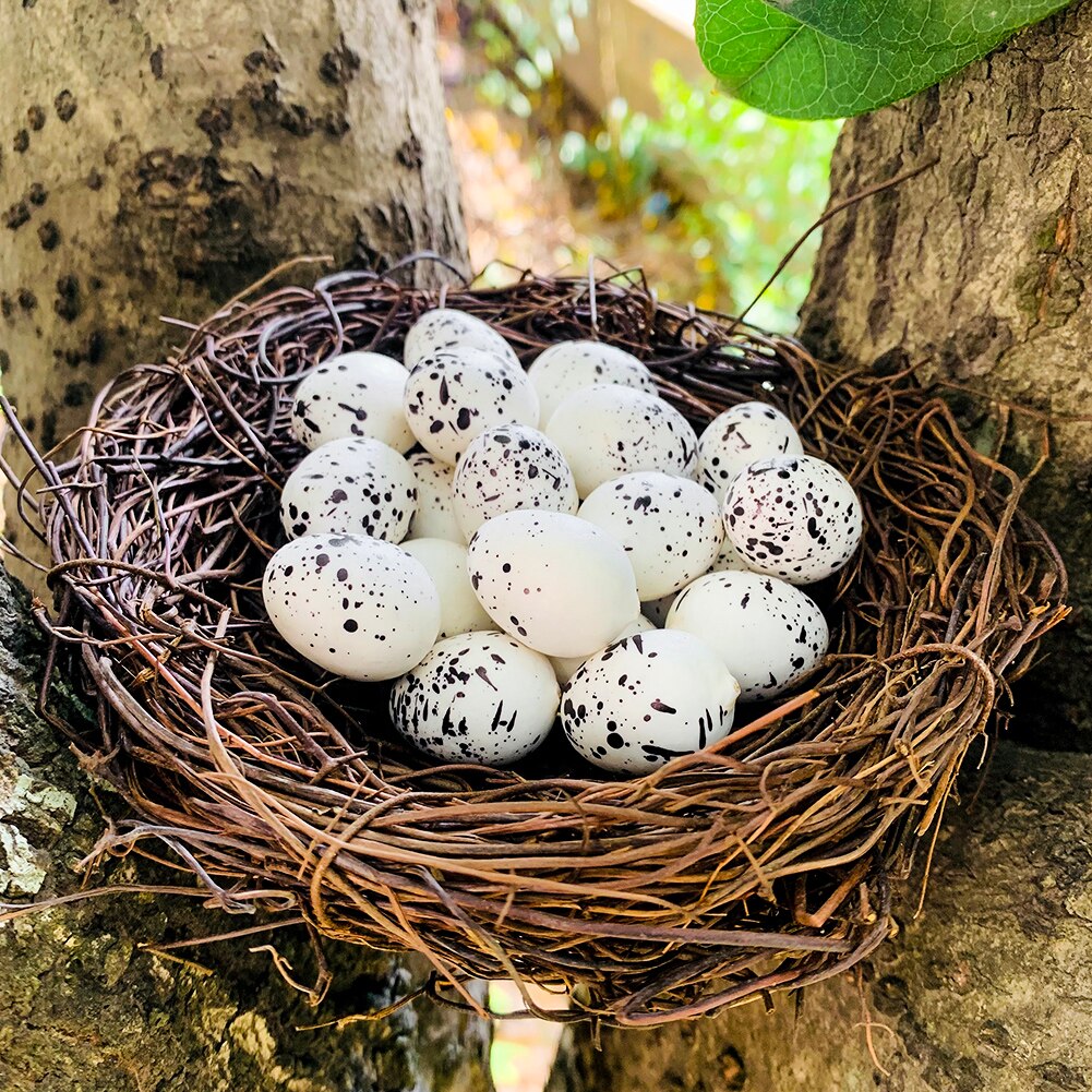 Retro Natura Handmade Weave Rattan Bird Nest Easter Christma Craft Vine Simulation Bird Nest Garden Courtyard Wedding Home Decor
