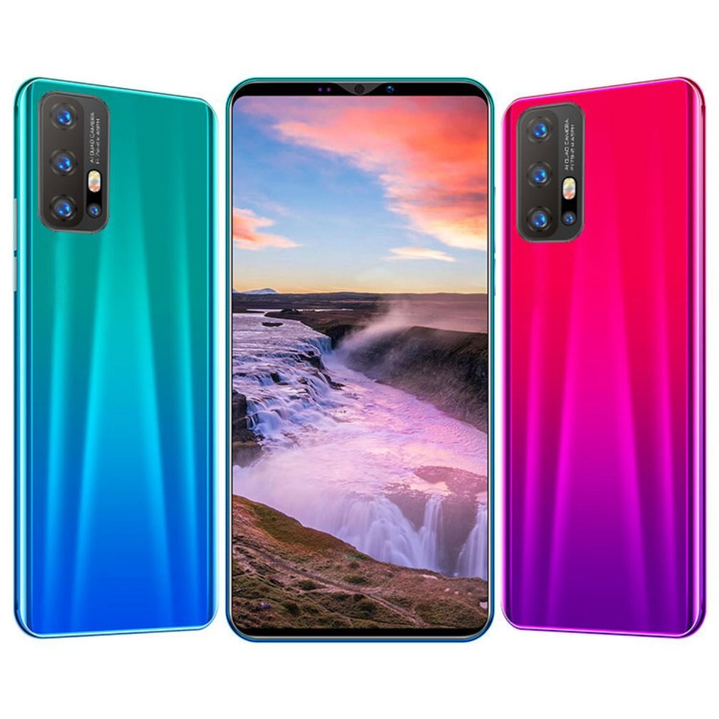 Z6 Pro Smartphone 5.8 Inch Screen Smartphone 512M+4G Android Smartphone 3D Glass Plated Back Cover Blue