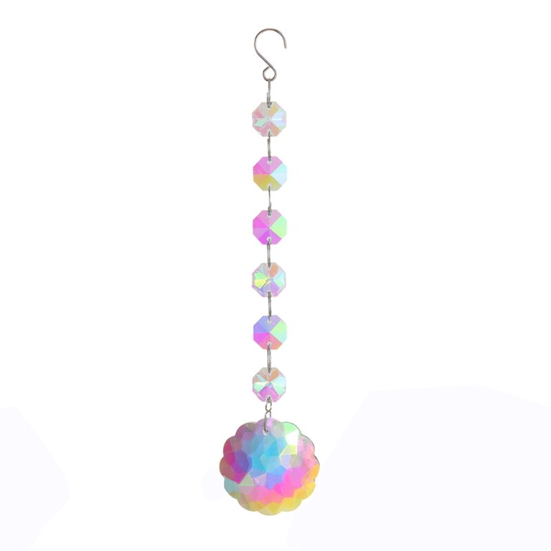 Carrillón de viento de cristal, campanas de viento, prismas de diamante, atrapasueños colgante, cortinas de ventana, decoración de jardín: 03 Wind Chime