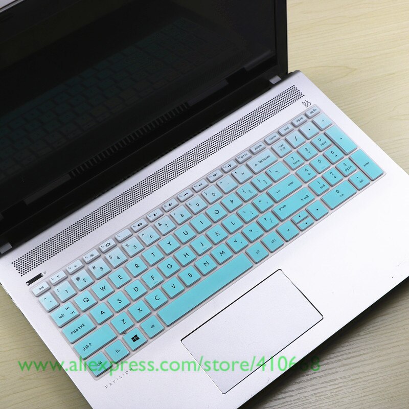 15.6 cal silikon odporny na kurz osłona na klawiaturę laptopa Protector dla HP 250 255 G6 Notebook PC: Gradual skyblue