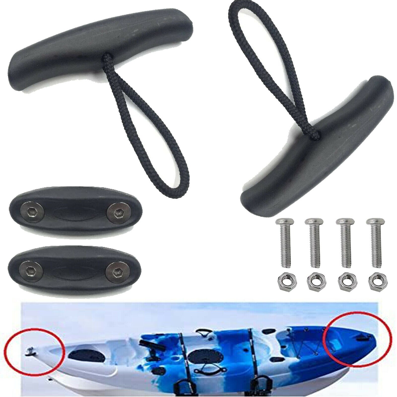 2 Pack Kayak Kano Handvat Pull Handvat T-Handvat Met Koord En Pad Ogen