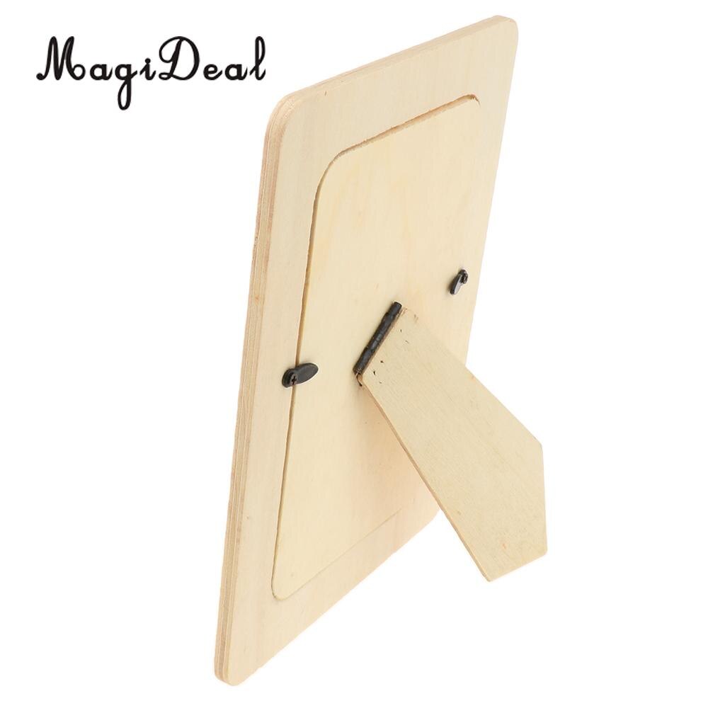 Unfinished Wooden Photo Frame Home Decor Wedding Baby Birthday Pictures Frames DIY Craft 19 x 14 cm