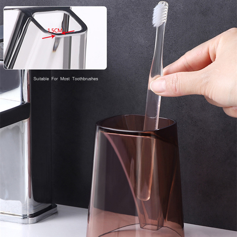 1/2/3Pcs Dual Purpose Transparante Eenvoud Tandenborstel Cup Plastic Beker Badkamer Koppels Tandenborstel Mok