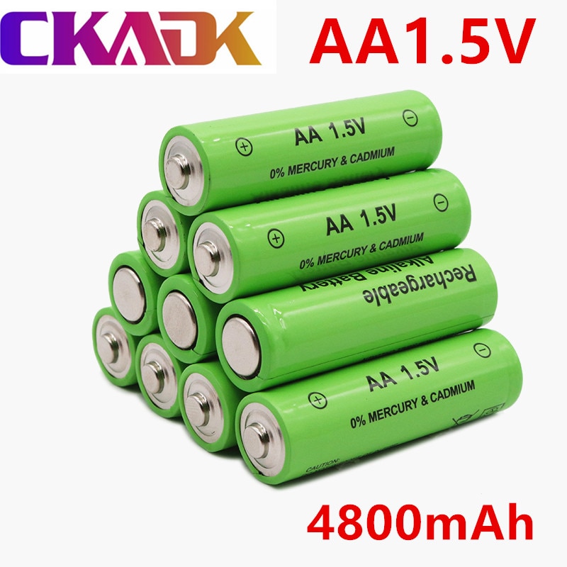 1-20pcs 1.5V AA battery 4800mAh Rechargeable battery NI-MH 1.5 V AA battery for Clocks mice computers toys so on