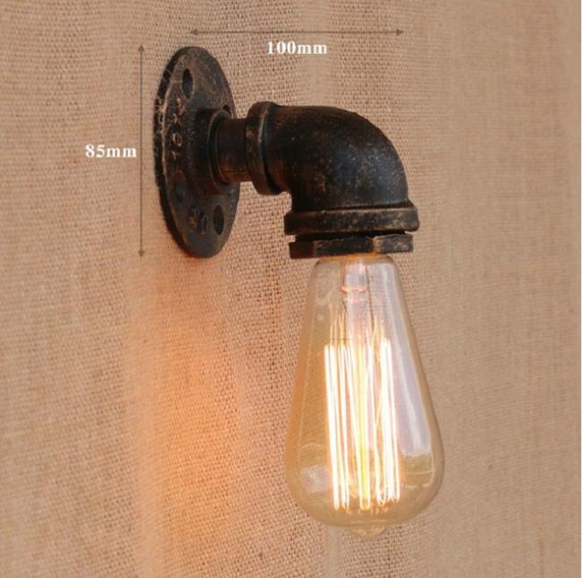retro Industrie Zauberstab Lampe Jahrgang eisen rost Wasser rohr Lampen E27 Dachgeschoss Licht Überzogene Innen Beleuchtung Hause schlafzimmer Restaurant Deko: D