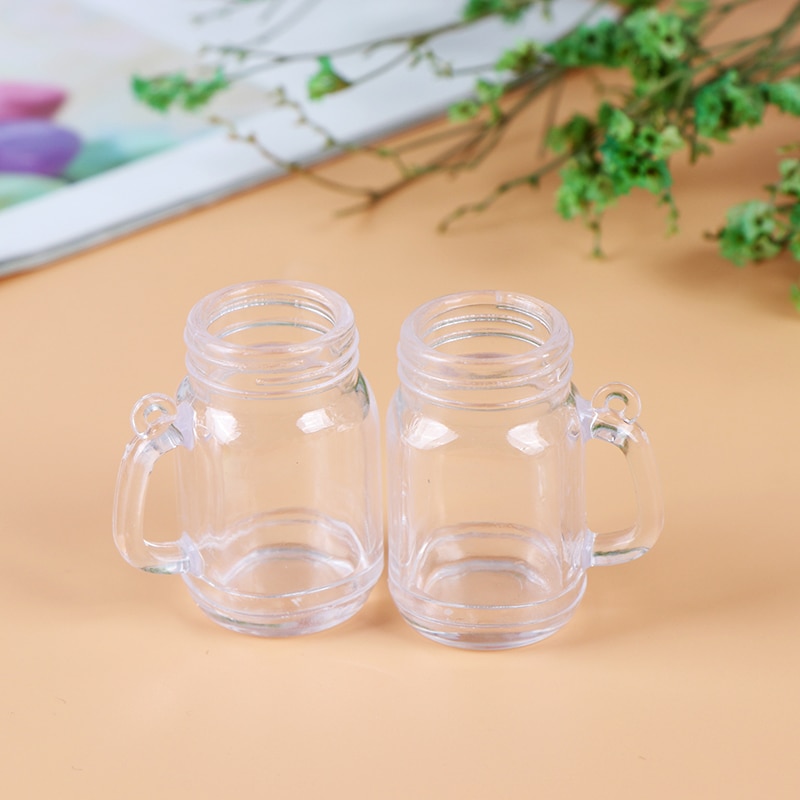 1Pc 1:12 1:6 Miniatuur Cup Poppenhuis Craft Home Decor Diy Plastic Transparant