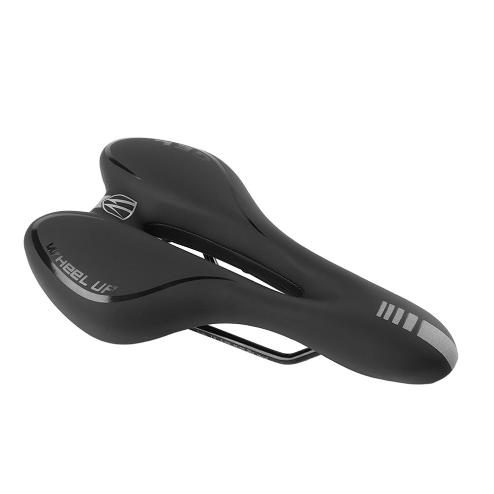 Vélo évidé selle vélo doux siège coussin vélo route de montagne réfléchissant Portable étanche à la poussière cyclisme pièces pour roue vers le haut: Black